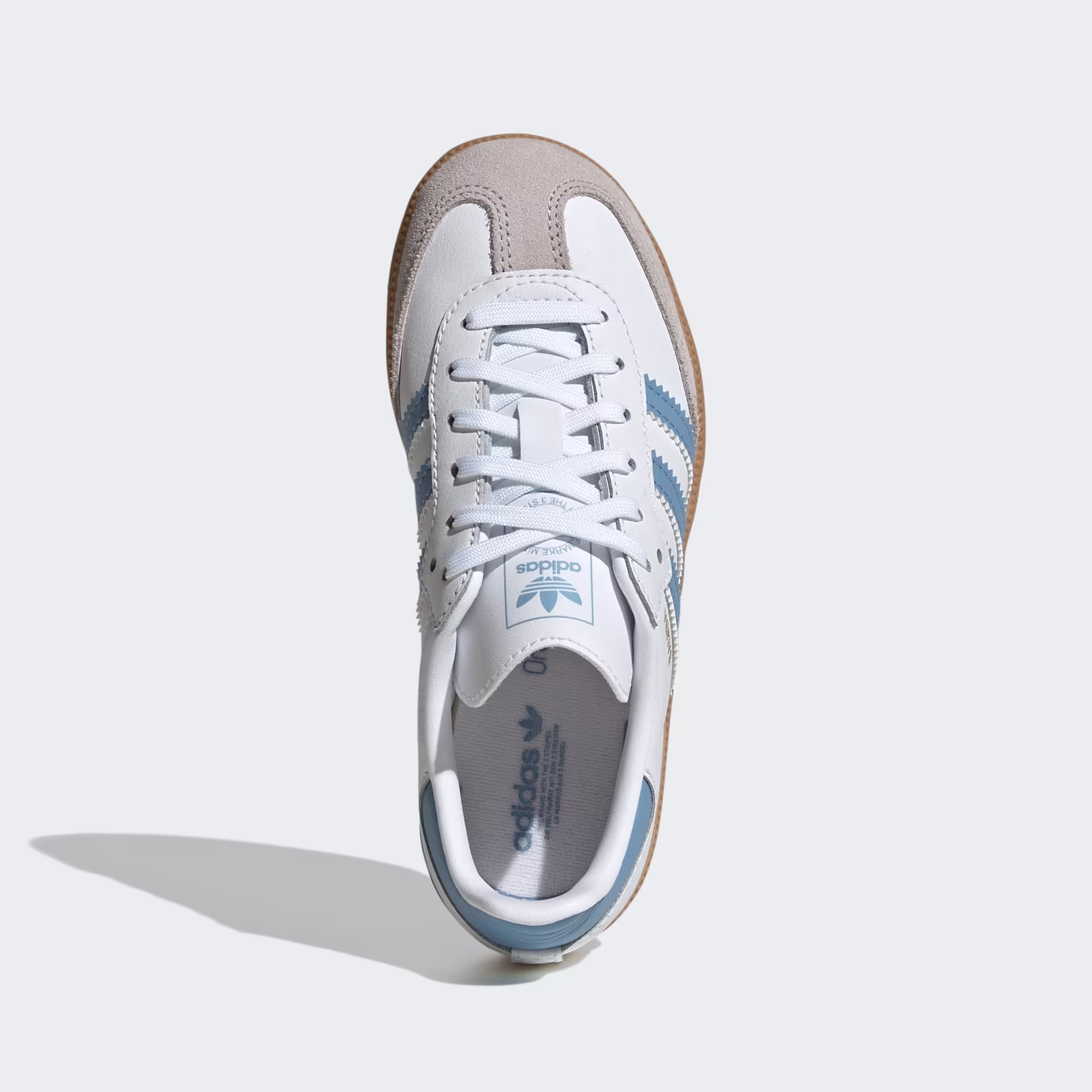 ADIDAS SAMBA OG "WHITE / HALO BLUE" - Image 6