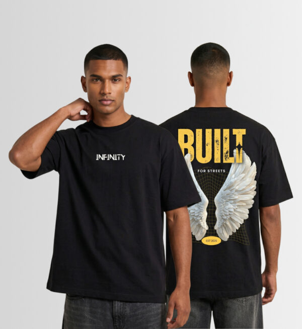 Infinity over size T-shirt Black