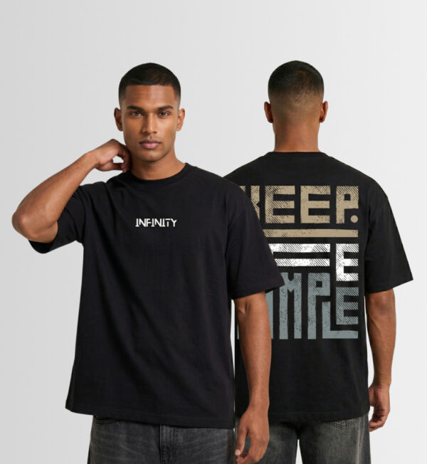 Infinity over size T-shirt Black